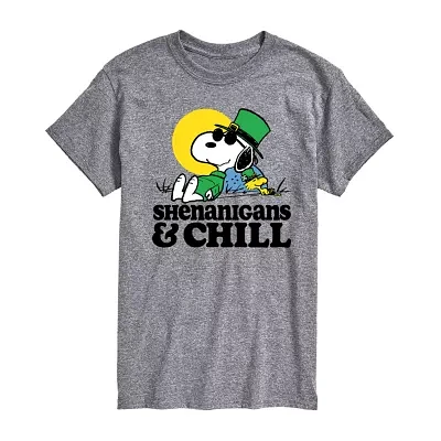 Mens Short Sleeve Peanuts St. Patrick's Day Graphic T-Shirt