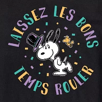 Mens Short SleevePeanuts Mardi Gras Graphic T-Shirt