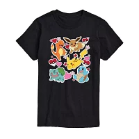 Mens Short Sleeve Pokemon Valentine's Day Graphic T-Shirt