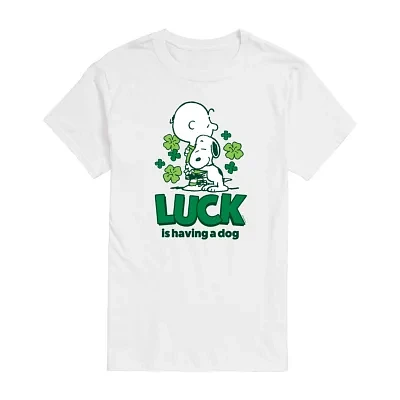 Mens Short Sleeve Peanuts St. Patrick's Day Graphic T-Shirt