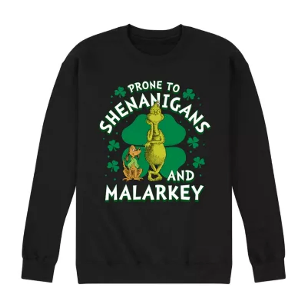 Mens Long Sleeve Dr. Seuss St. Patrick's Day Sweatshirt