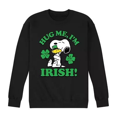 Mens Long Sleeve Peanuts St. Patrick's Day Sweatshirt