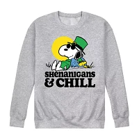 Mens Long Sleeve Peanuts St. Patrick's Day Sweatshirt