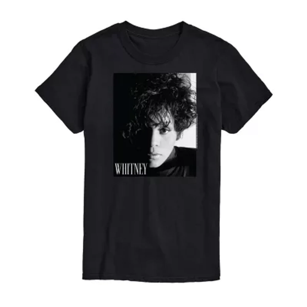 Mens Short Sleeve Whitney Houston Graphic T-Shirt