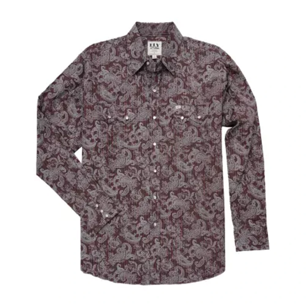 Ely Cattleman Paisley Print Mens Long Sleeve Western Shirt