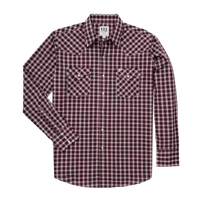 Ely Cattleman Classic Check Mens Long Sleeve Western Shirt