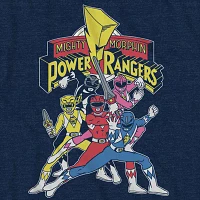 Big and Tall Mens Crew Neck Short Sleeve Regular Fit Power Rangers Graphic T-Shirt