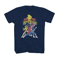 Big and Tall Mens Crew Neck Short Sleeve Regular Fit Power Rangers Graphic T-Shirt