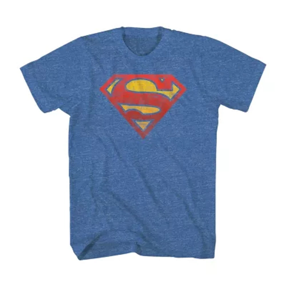 Big and Tall Mens Crew Neck Short Sleeve Regular Fit Superman Graphic T-Shirt