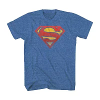 Big and Tall Mens Crew Neck Short Sleeve Regular Fit Superman Graphic T-Shirt