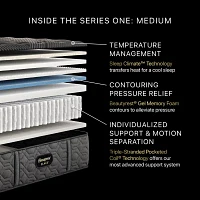 Beautyrest Black® Series One 14.25" Medium Tight Top - Mattress + Adjustable Base