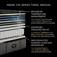 Beautyrest Black® Series Three 15.25" Medium Tight Top - Mattress + Adjustable Base