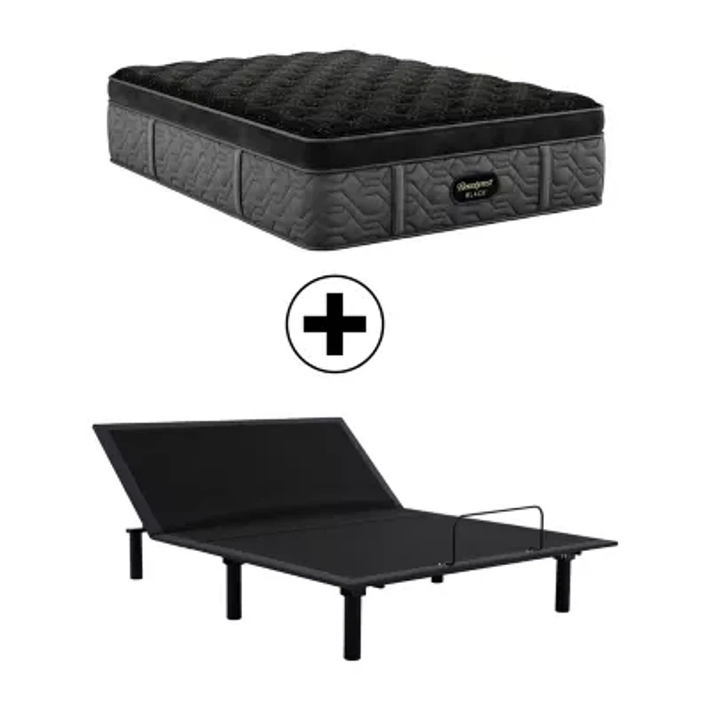 Beautyrest Black Series Four 17.5" Medium Summit Pillow Top - Mattress + Adjustable Base