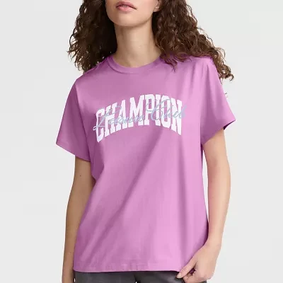 Champion Womens Crew Neck Short Sleeve Active T-Shirt