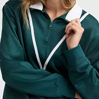 Champion Womens Mock Neck Long Sleeve Quarter-Zip Pullover