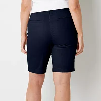 St. John's Bay Secretly Slender Womens Mid Rise Bermuda Short