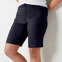 St. John's Bay Secretly Slender Womens Mid Rise Bermuda Short