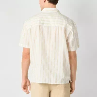 Arizona Mens Textured Button-Down Shirt