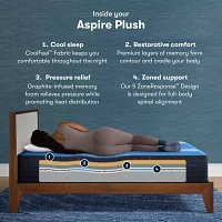 Serta iComfort Aspire 14" Plush Memory Foam Tight Top - Mattress + Adjustable Base
