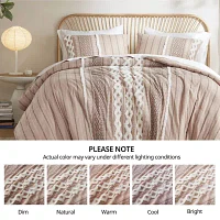 Ink+Ivy Imani Cotton Printed Comforter Set with Chenille