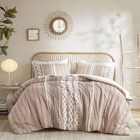 Ink+Ivy Imani Cotton Printed Comforter Set with Chenille