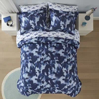 INK+IVY Kids Austin Blue Camo Complete Bedding Set with Sheets