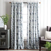Martha Stewart Jakarta Back Tab Blackout Set of 2 Curtain Panels