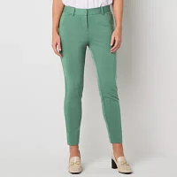 Liz Claiborne Emma Ponte Womens Mid Rise Slim Fit Ankle Pant