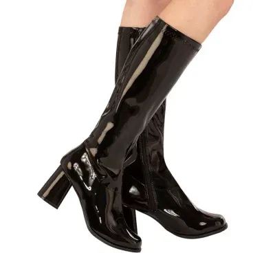 Womens Black Gogo Boots 2-pc. Costume Footwear