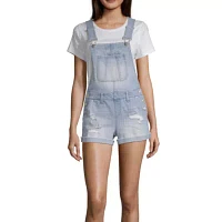 Blue Spice Sleeveless Shortalls-Juniors