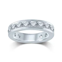 3 CT.T.W. Natural Diamond 14K White Gold Eternity Band