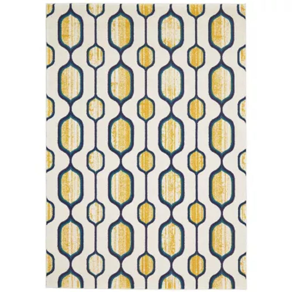 Weave And Wander Mersin Geometric Hooked Indoor Rectangular Accent Rug