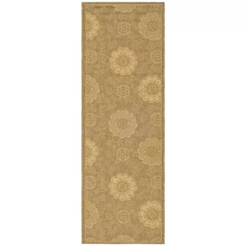 Safavieh Courtyard Collection Crystal Oriental Indoor/Outdoor Runner Rug