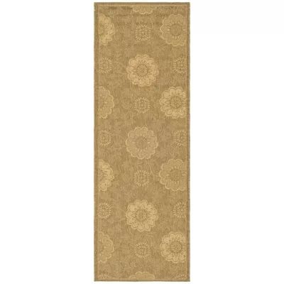 Safavieh Courtyard Collection Crystal Oriental Indoor/Outdoor Runner Rug