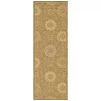 Safavieh Courtyard Collection Crystal Oriental Indoor/Outdoor Runner Rug