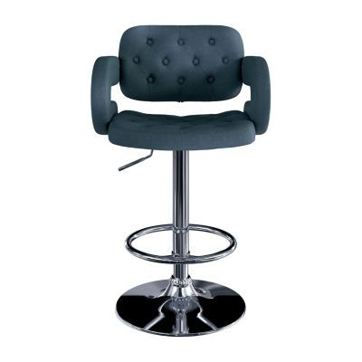 Corliving 2-pc. Upholstered Tufted Swivel Bar Stool