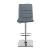 Corliving 2-pc. Upholstered Tufted Swivel Bar Stool