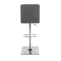 Corliving 2-pc. Upholstered Tufted Swivel Bar Stool
