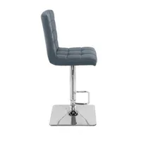 Corliving 2-pc. Upholstered Tufted Swivel Bar Stool