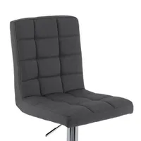Corliving 2-pc. Upholstered Tufted Swivel Bar Stool