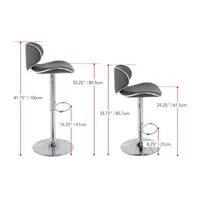 Corliving 2-pc. Upholstered Swivel Bar Stool