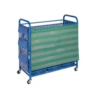 Honey-Can-Do Blue 3-Tier Rolling Shelf Carts