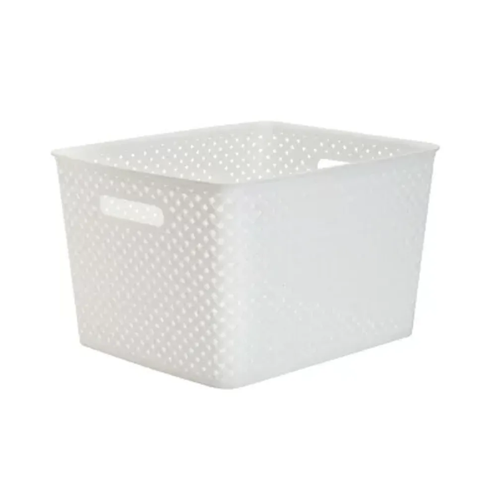 Kennedy International White Weave Storage Boxes