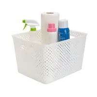 Kennedy International White Weave Storage Boxes