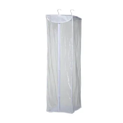 Honey-Can-Do Clear And White Short Garment Bag