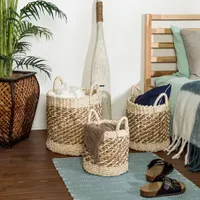 Honey-Can-Do Natural Seagrass Woven Basket