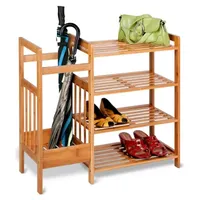 Honey-Can-Do Natural Bamboo Entryway Shelving Units