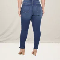 a.n.a Womens High Rise Ripped Jegging - Plus