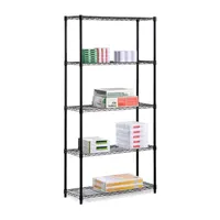 Honey-Can-Do Black 5-Tier Adjustable Shelving Units