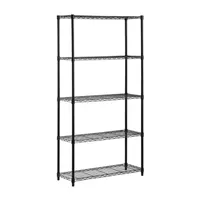 Honey-Can-Do Black 5-Tier Adjustable Shelving Unit